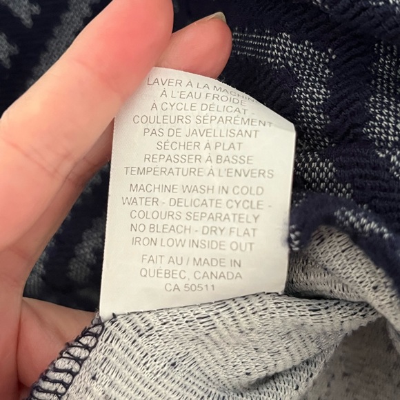 🇨🇦 Annie 50 knit geometric print navy blue dress size xs - Picture 8 of 11